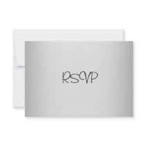 RSVP Response Card Events Elegant Light Silver Personalized Invitation