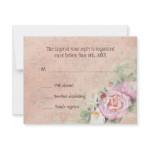 RSVP Response Card - Pastel Roses & Calla Lilies