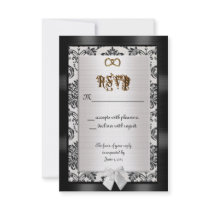 RSVP response cards black and white Personalized Announcements