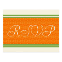 RSVP Wedding Orange Citrus Postcards