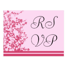RSVP Wedding Romantic Rose Postcards