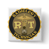 RT RADIOLOGY TECHNICIAN BADGE - LOGO BUTTONS