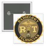 RT RADIOLOGY TECHNICIAN BADGE - LOGO BUTTONS