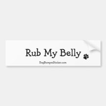 Rub My Belly Bumper Stickers