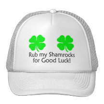 Rub My Shamrocks For Good Luck Mesh Hats