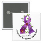 Ruban 1 de fleur de CONSCIENCE de MALADIE D'ALZHEI Badges Avec Agrafe
