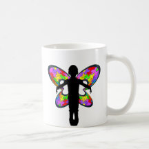 Ruban autiste de papillon mug à café