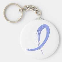 Ruban bleu-clair A4 de maladie thyroïdienne Porte-clefs