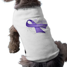 Ruban de lavande - survivant de Cancer Vêtements Pour Animaux Domestiques
