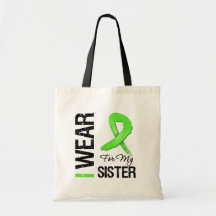 Ruban de vert de chaux d'usage du lymphome I pour  Sac De Toile