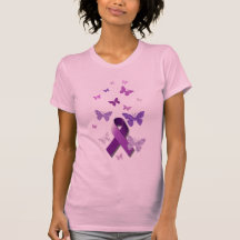 Ruban pourpre de conscience t-shirts