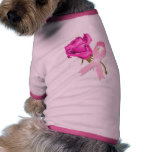 Ruban rose avec la conscience rose de Cancer de *B Vêtements Pour Animaux Domestiques