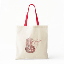 Ruban rose - bougie d'espoir sacs