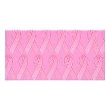 Ruban rose cartes avec photo