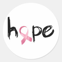 Ruban rose d'espoir ! autocollants