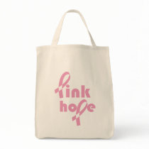 Ruban rose d'espoir sacs