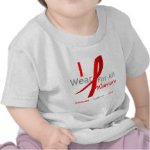 Ruban rouge je porte le rouge pour tous les guerri t-shirts