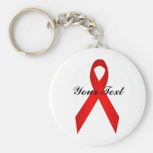 Ruban rouge Keychain de conscience Porte-clés