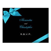 Ruban RSVP de turquoise Carte Postale