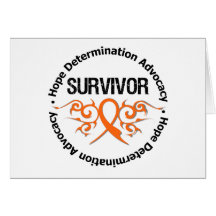 Ruban tribal v2 de survivant de Cancer de rein Carte De Vœux
