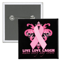 Rubans roses chaque jour badge