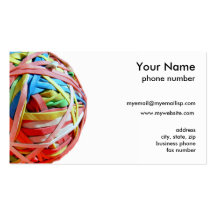 Rubber band ball business card templates