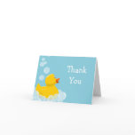 Rubber Duck and Bubbles Baby Shower Thank You Greeting Cards