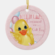 Rubber Duck P Ornament Gift Tag