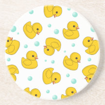 Rubber Duck Pattern Beverage Coaster