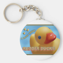 Rubber Duckie I LOVE YOU! DUCKY Keychain