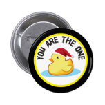 Rubber duckie you are the one christmas button