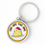 Rubber duckie you are the one christmas keychain keychains