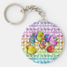 Rubber Duckies Pop Art Keychains