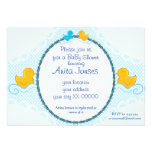 rubber ducky baby shower card invitations