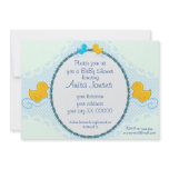 rubber ducky baby shower card invitations