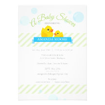 Rubber Ducky Baby Shower Invitation