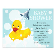 Rubber Ducky Baby Shower Invite