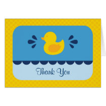 Rubber Ducky Thank You Card cards