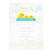 Rubber Ducky |  Twins Baby Shower Invitation