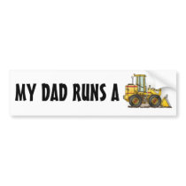 Rubber Tire Loader Construction Equipment Bumper Sticker