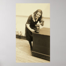 Rubenstein with Folding Camera Poster