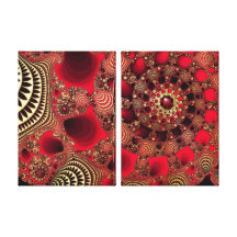 Rubies & Gold Canvas Print
