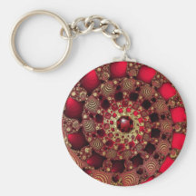 Rubies & Gold Keychain