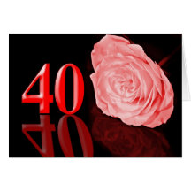 Ruby (40th) Wedding anniversary card