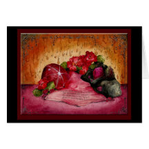 Ruby 40th year Wedding Anniversary gift card
