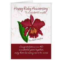 Ruby Anniversary Card - 40th Anniversary Card