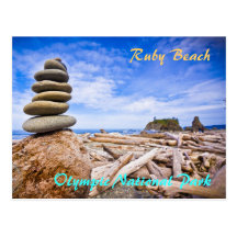 Ruby Beach - Olympic National Park Postcard