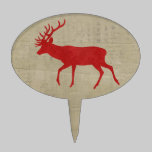 Ruby Buck Silhouette Cake Topper cake picks