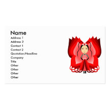 Ruby Butterfly Princess Business Cards