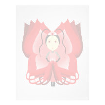 Ruby Butterfly Princess Custom Letterhead